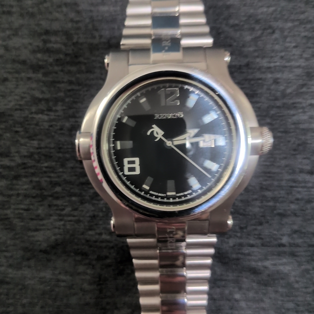 Renato Mens 50mm Dress/Luxury Chronograph *Like New* Silver/Black